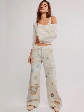 We The Free Tinsley Printed Jeans Size 30